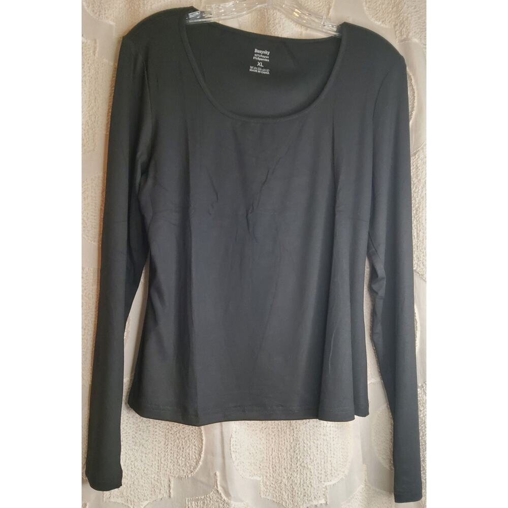 #769 Brand New With Tags Women's Busysky Black Long Sleeve Size XL